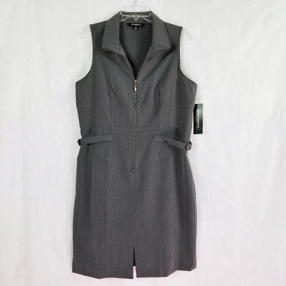Sharagano Dresses & Skirts - Sharagano Size 14 Sheath Dress Sleeveless Gray
